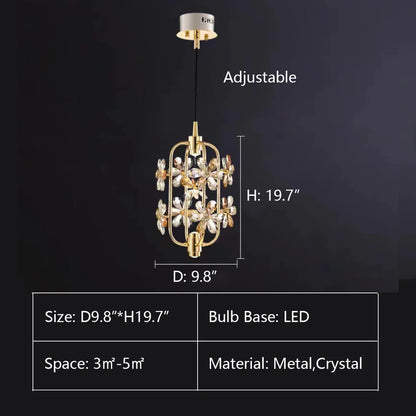 Designer Model Modern Light Luxury Flower Pendant Chandelier Suit for Living/Dining Room/Bedroom