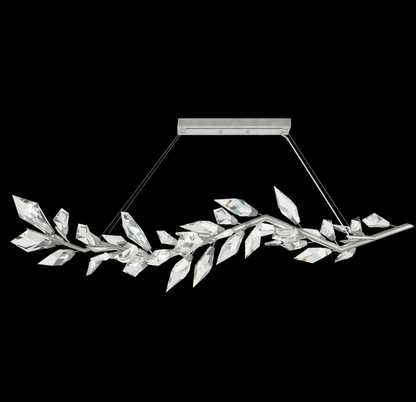 Modern Luxury Linear Handcrafted Crystal Chandelier for Dining Room