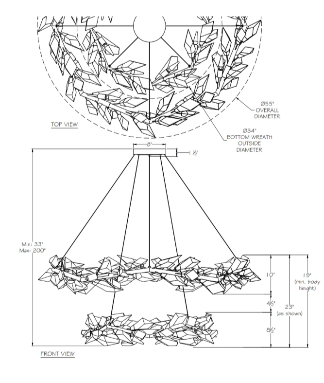 Art Handcrafted 1/2/3-tier Diamond-cut Crystal Chandelier for Living/Dining Room/Bedroom
