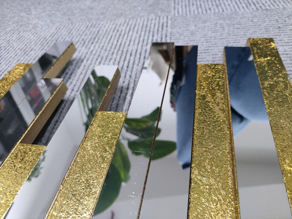Stainless Steel Gold Metal Mirror Wall Decor