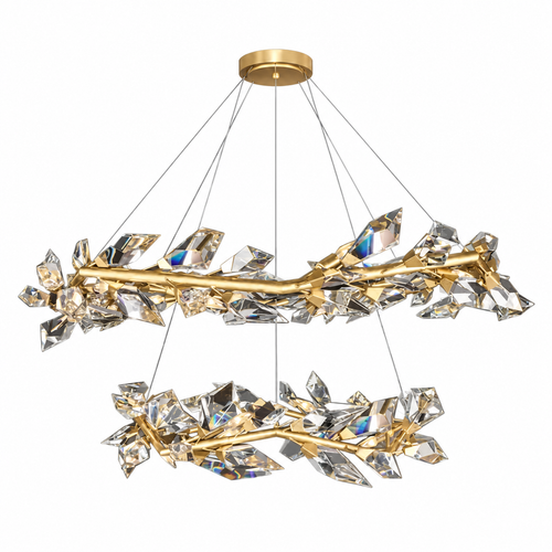 Art Handcrafted 1/2/3-tier Diamond-cut Crystal Chandelier for Living/Dining Room/Bedroom