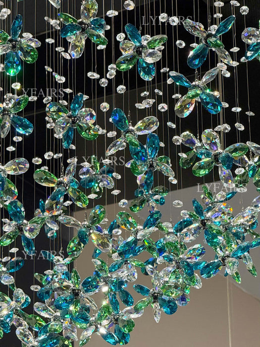 Luxury Crystal Flower Chandelier for Dining Room/Living Room