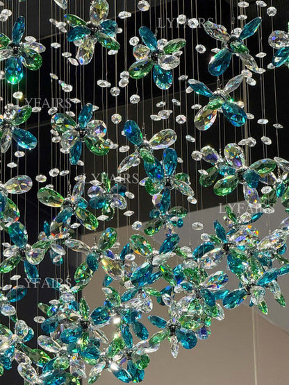 Luxury Crystal Flower Chandelier for Dining Room/Living Room