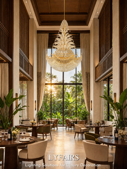 Golden Era Royal Grand Pineapple Design Crystal Chandelier