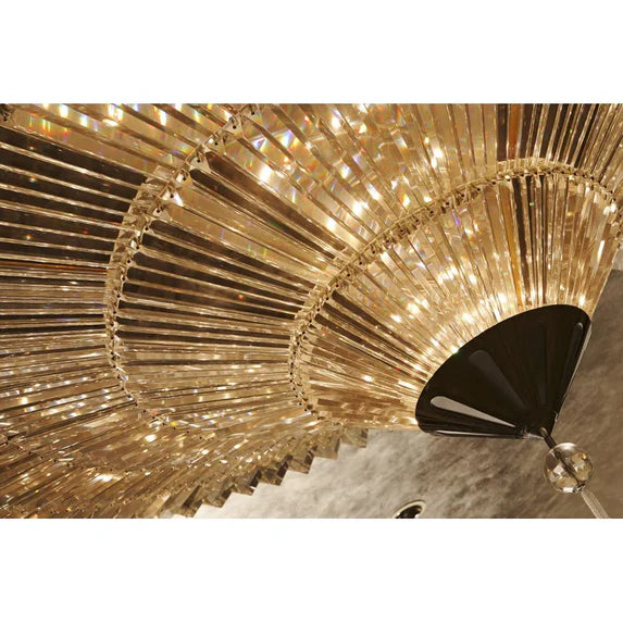Lampadario di cristallo moderno di lusso a filo per soffitti bassi