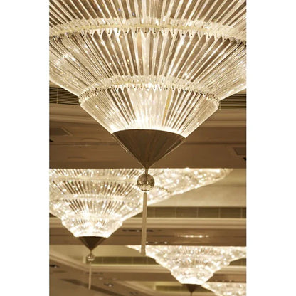 Lampadario di cristallo moderno di lusso a filo per soffitti bassi
