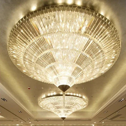 Lampadario di cristallo moderno di lusso a filo per soffitti bassi