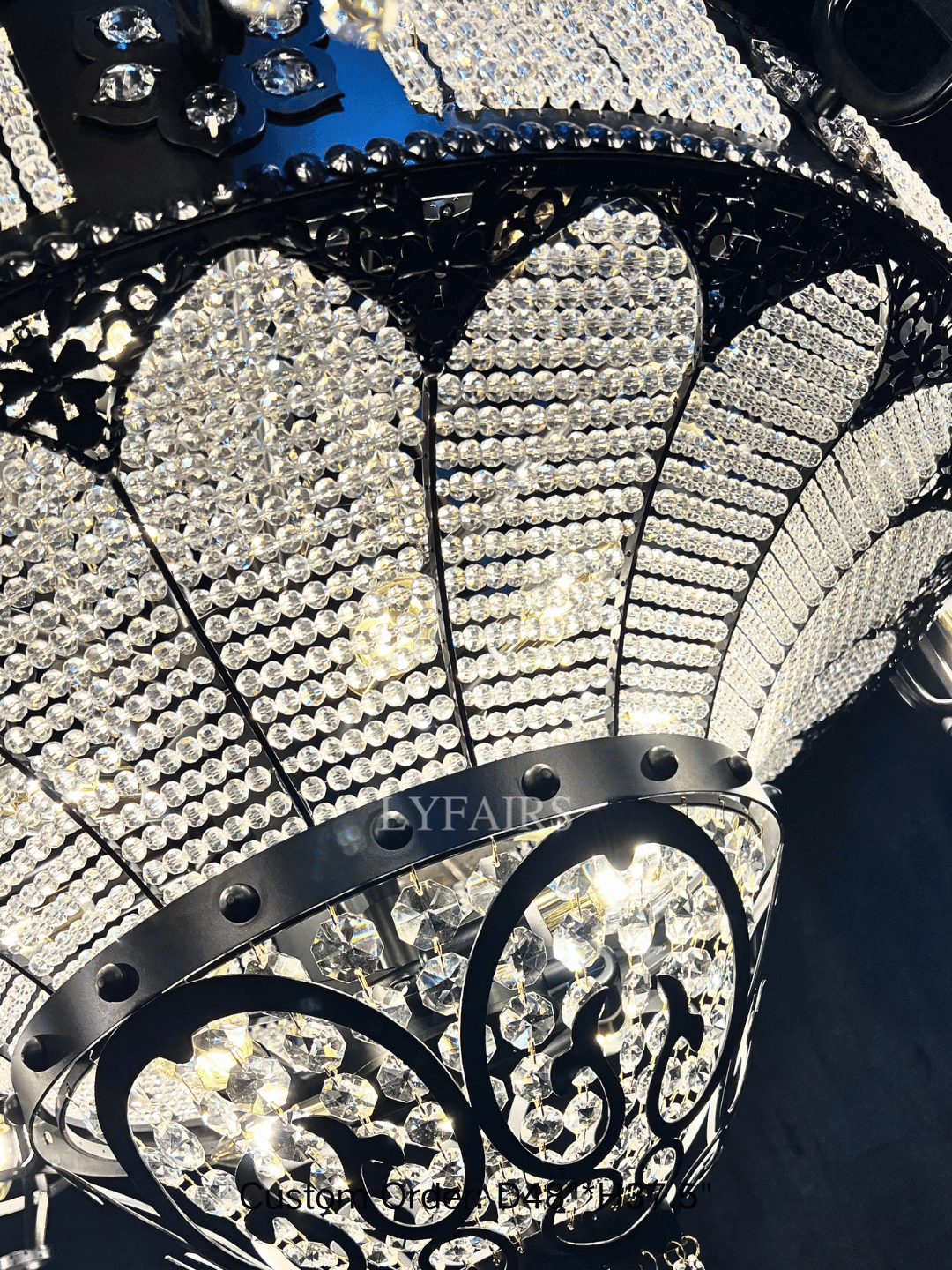 Arabian Nights Palace‑Style Sculptural Maximalist Crystal Lantern Chandelier