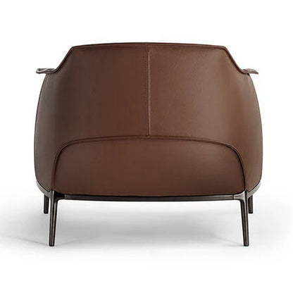 Italian Minimalist Leather Armchair