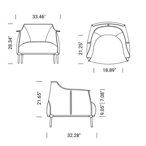 Italian Minimalist Leather Armchair