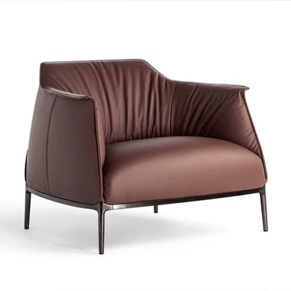 Italian Minimalist Leather Armchair
