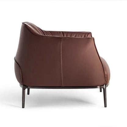Italian Minimalist Leather Armchair