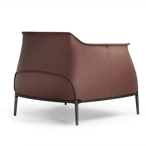 Italian Minimalist Leather Armchair