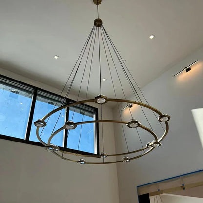 Lampadario moderno ad anello a 1/2 livelli per soggiorno/camera da letto