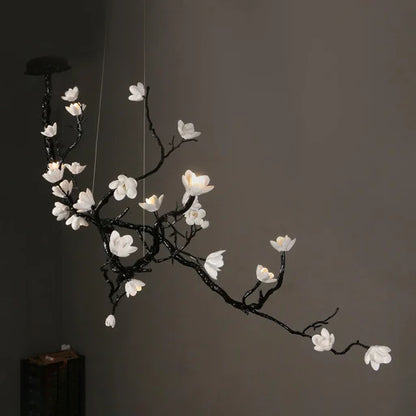 Modern Creative Ceramic Flower Chandelier for Dining Room