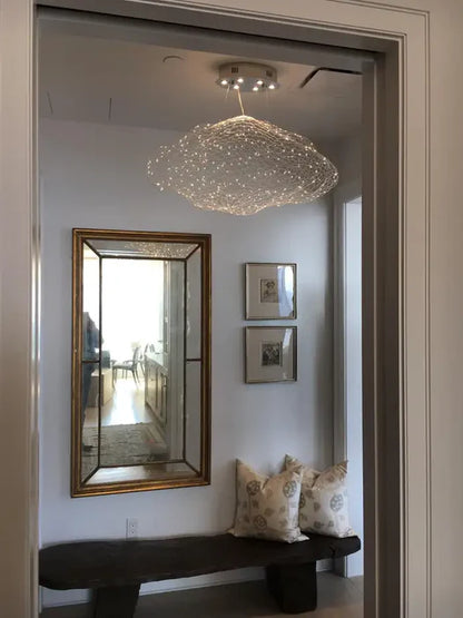 Moderna lampada a sospensione a forma di nuvola galleggiante