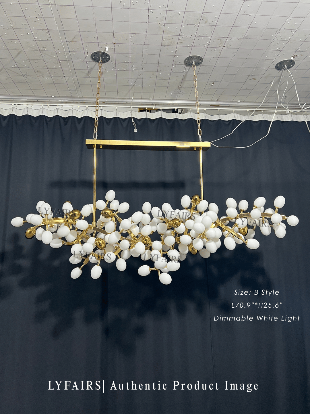 Lustre de luxe en forme de raisin blanc pur, design créatif nordique, pour salon/salle à manger