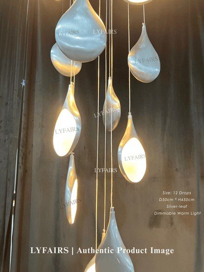 Lampadario a sospensione creativo con pannello bianco dorato multiplo