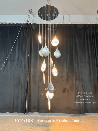 Lampadario a sospensione creativo con pannello bianco dorato multiplo