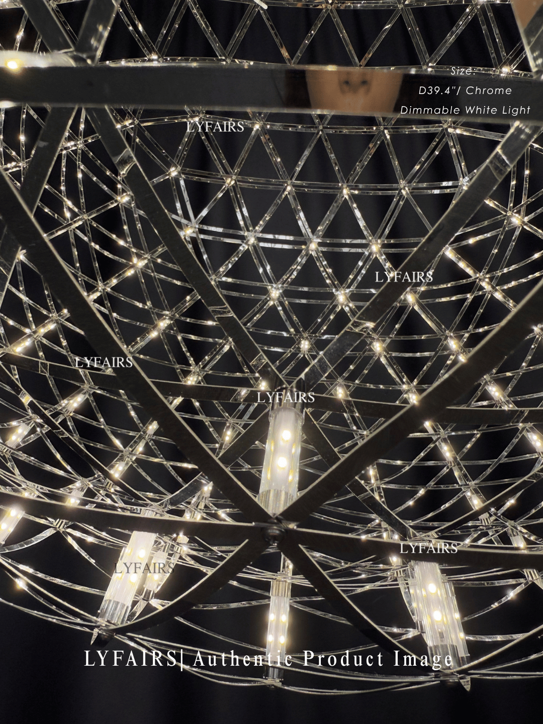 Round Starry Sky Chandelier Light Fire Ball Ceiling Lighting for Living Room/Cottage