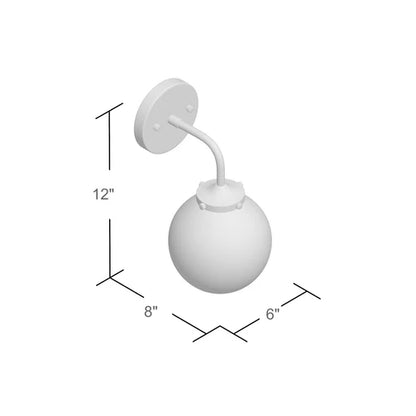 Dion 1 - Light Clear Glass Wall Light Dimmable Armed Sconce