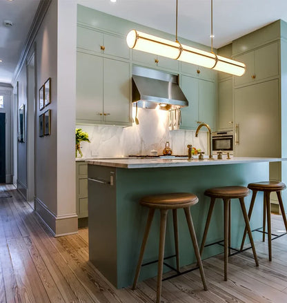 Modern Cylindrical Chandelier for Dining Room/Kitchen Island