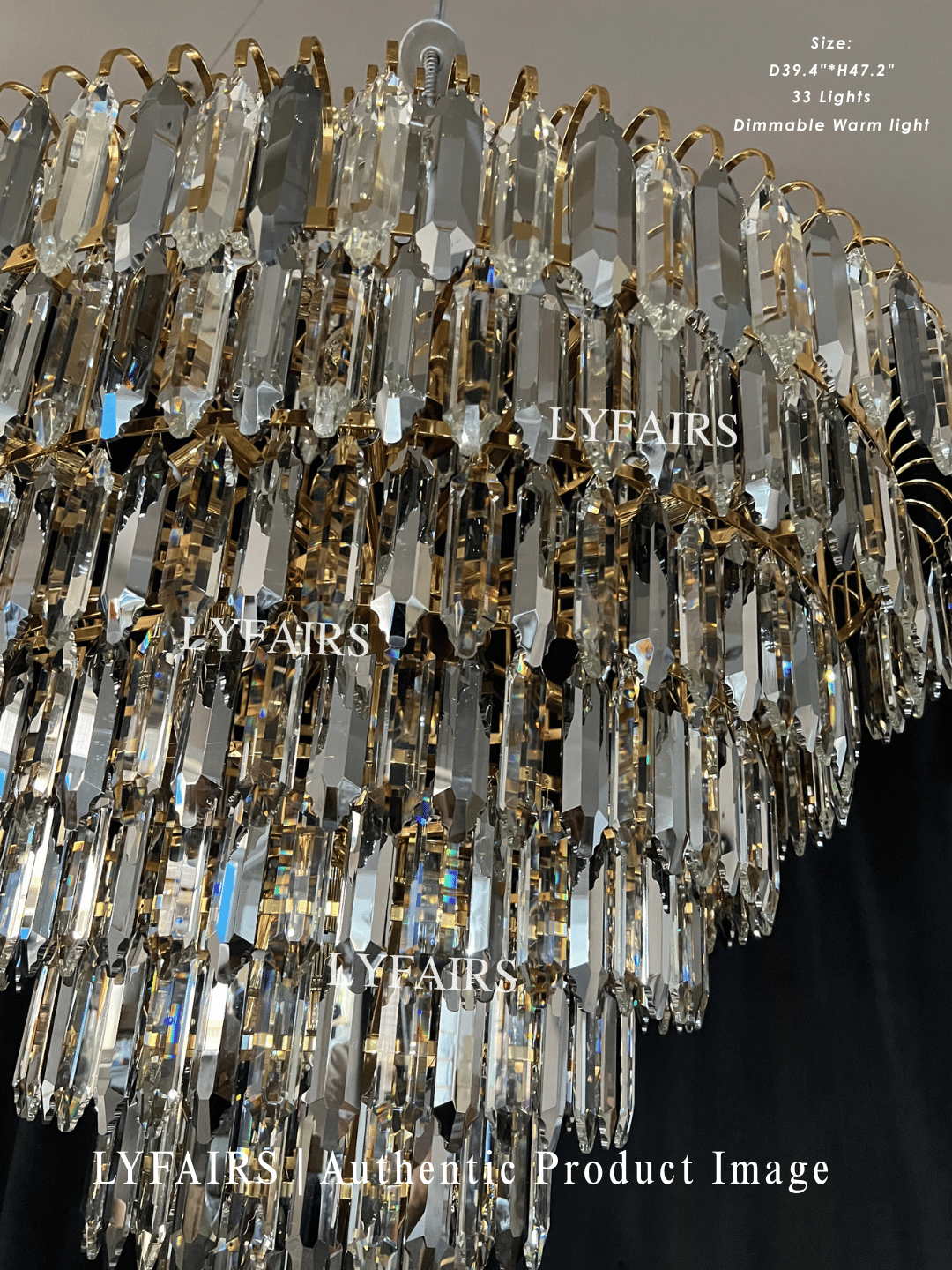 Lustre décoratif en cristal extra large pour hall d'entrée, salon, escalier