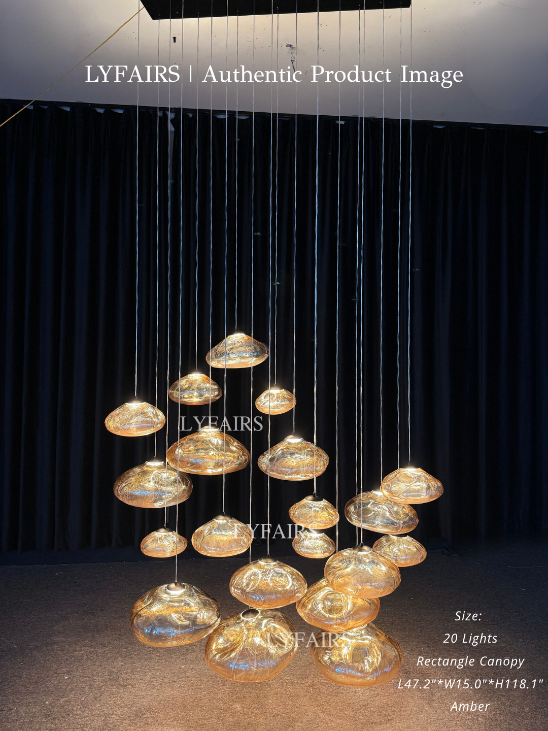 Lampadario decorativo in vetro minimalista nordico extra large a forma di nuvola per scale/soggiorno/stanza con soffitto alto