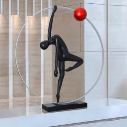 Chrome Ring Dancing Statue