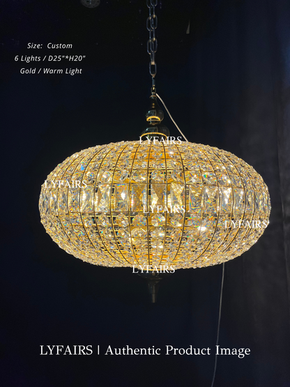 French Empire Vintage Bead Crystal Chandelier for Living Room/Bedroom