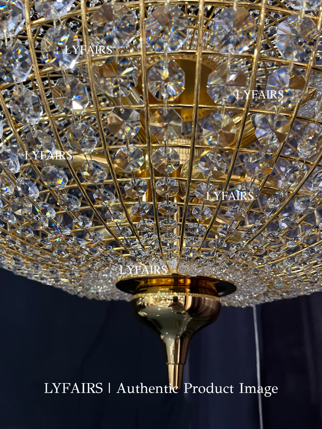 French Empire Vintage Bead Crystal Chandelier for Living Room/Bedroom