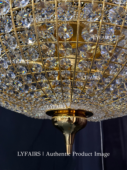 French Empire Vintage Bead Crystal Chandelier for Living Room/Bedroom