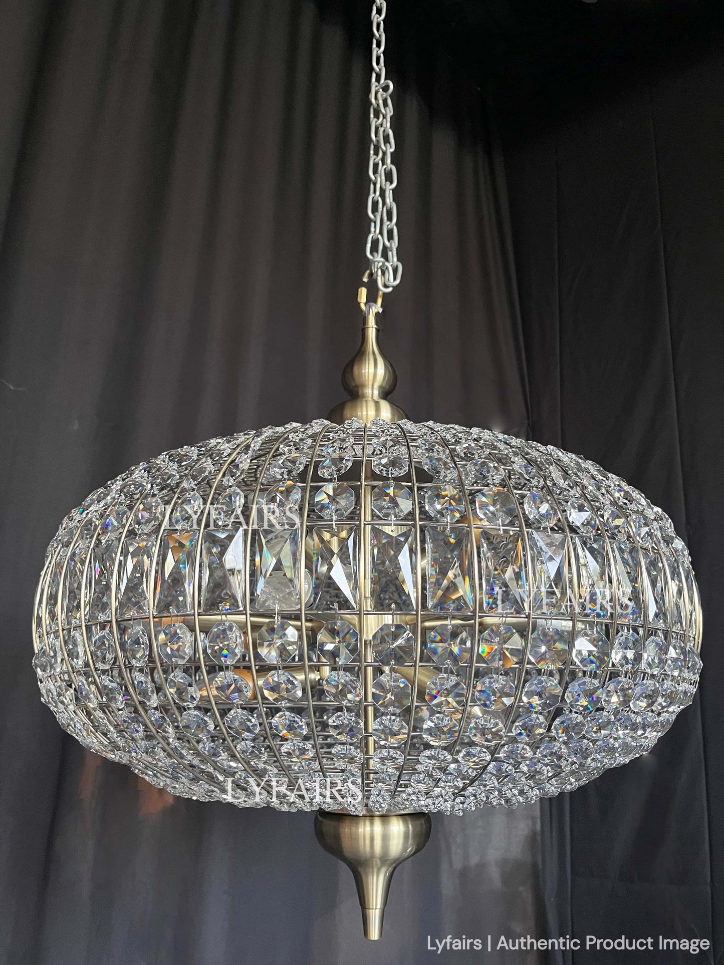 French Empire Vintage Bead Crystal Chandelier for Living Room/Bedroom