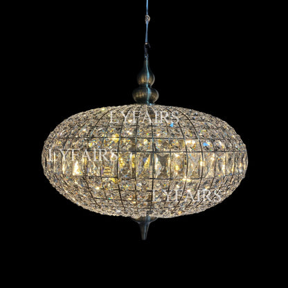 French Empire Vintage Bead Crystal Chandelier for Living Room/Bedroom