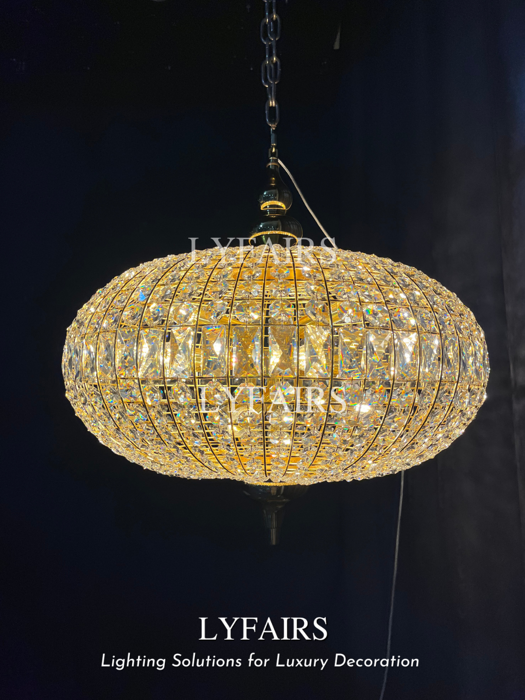 French Empire Vintage Bead Crystal Chandelier for Living Room/Bedroom