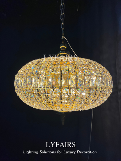 French Empire Vintage Bead Crystal Chandelier for Living Room/Bedroom
