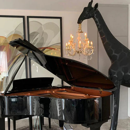 Lampada da terra a forma di giraffa con scultura di animali di design creativo