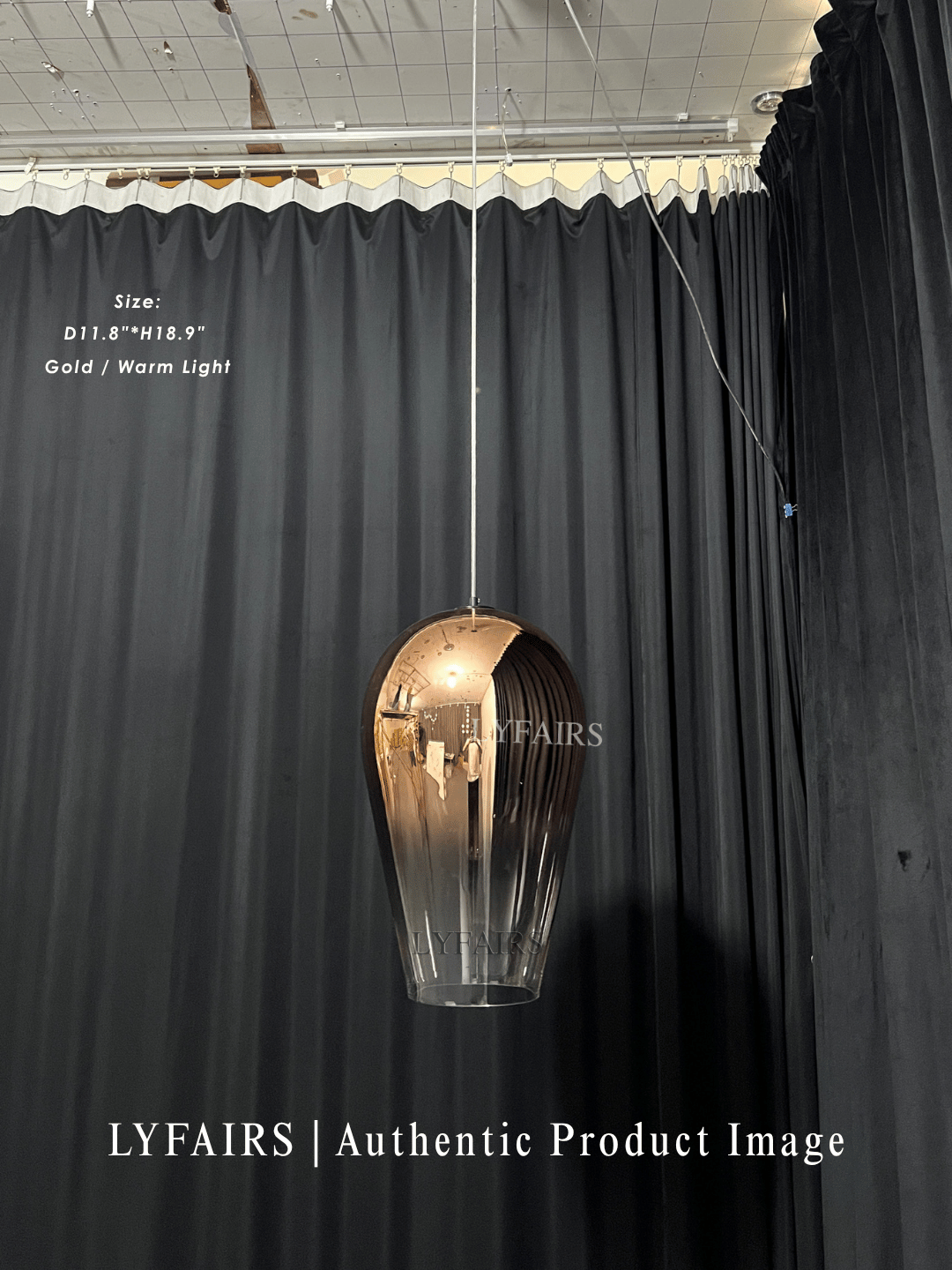 Contemporary Faded Metallic Glass Pendant Light