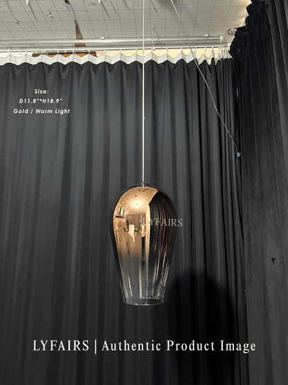 Contemporary Faded Metallic Glass Pendant Light