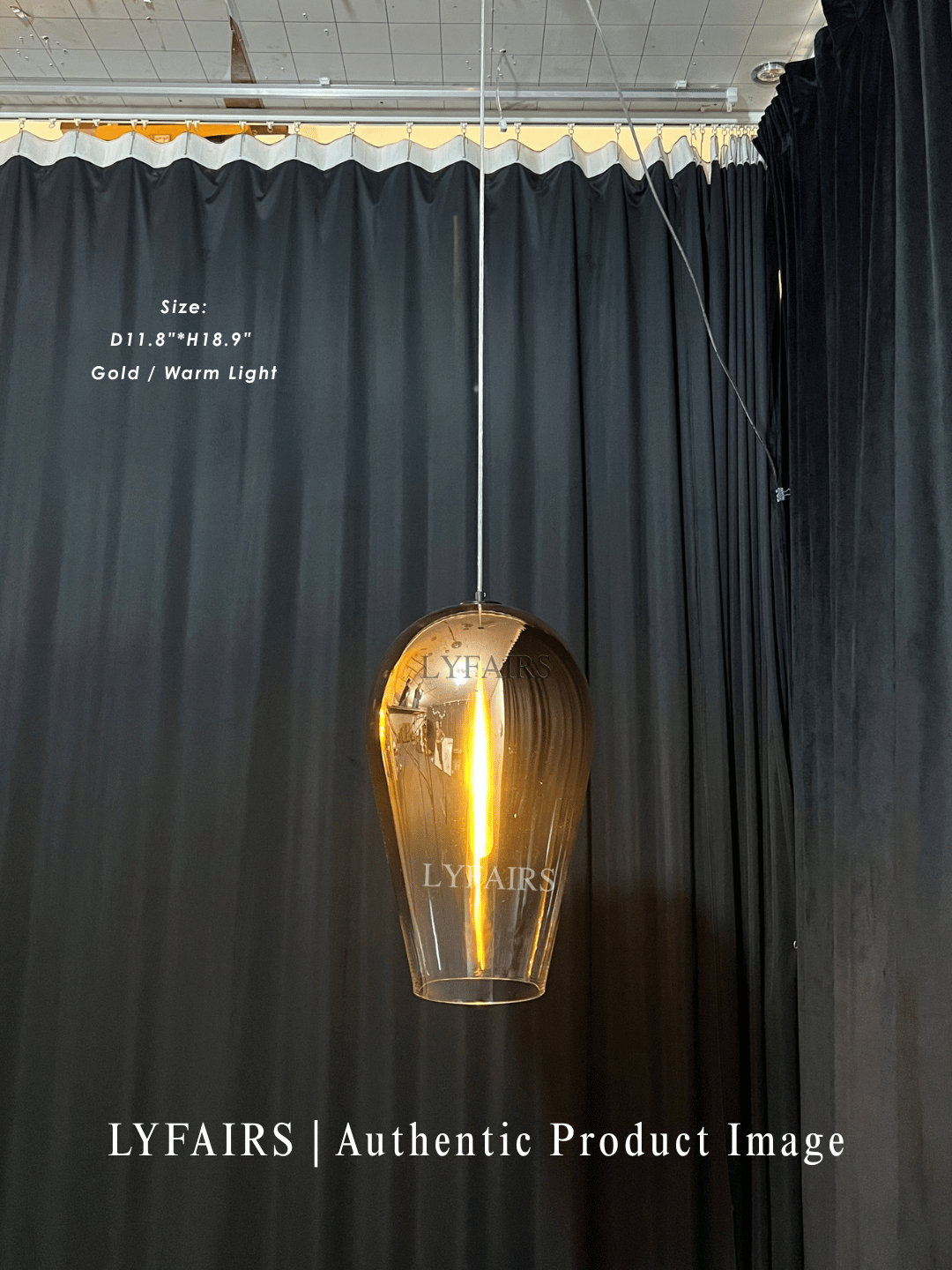 Contemporary Faded Metallic Glass Pendant Light