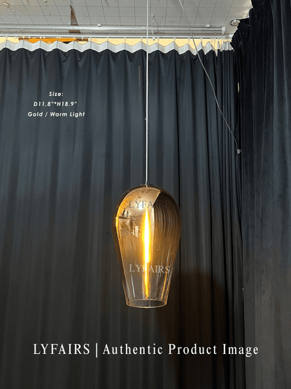 Contemporary Faded Metallic Glass Pendant Light