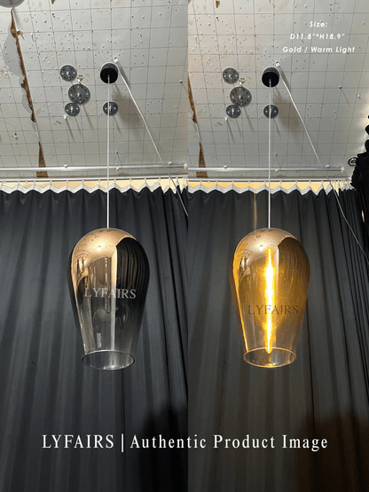 Contemporary Faded Metallic Glass Pendant Light