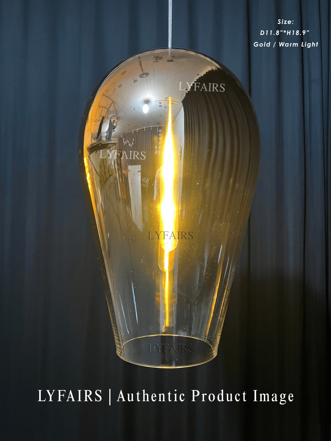 Contemporary Faded Metallic Glass Pendant Light