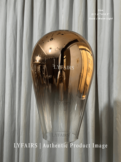 Contemporary Faded Metallic Glass Pendant Light