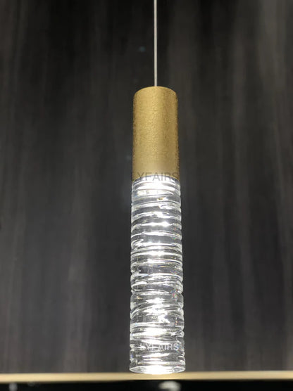 Modern 1/3-Light Cylindrical Crystal Pendant for Kitchen Island/Bedside