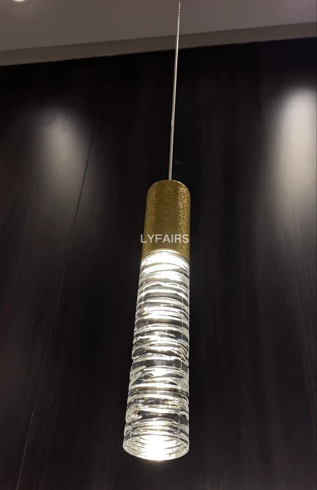 Modern 1/3-Light Cylindrical Crystal Pendant for Kitchen Island/Bedside