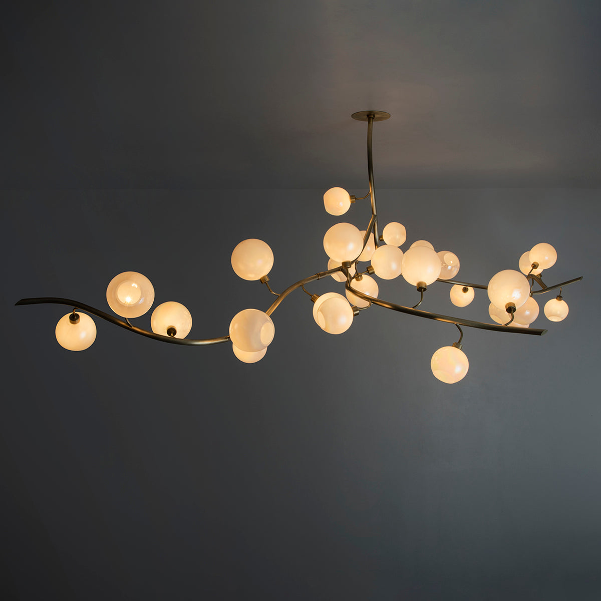 Lustre moderne en verre soufflé à la main pour salon/salle à manger/îlot de cuisine 