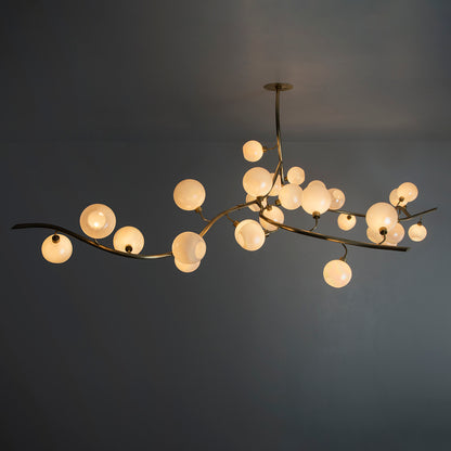 Lustre moderne en verre soufflé à la main pour salon/salle à manger/îlot de cuisine 