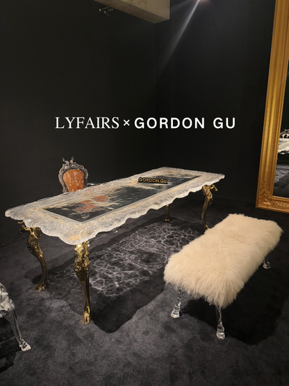 LYFAIRS x GORDON GU Western Bronze Deer Long Dining Table