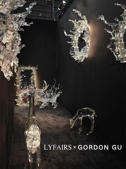 LYFAIRS x GORDON GU Art Ice Mirror Wall Lamp Princess Magic Mirror Light for Bathroom/Dressing Room/Bedroom